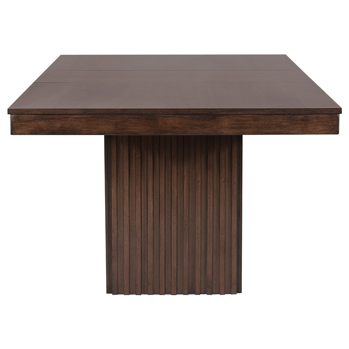 Coaster Briarwood Rectangular Dining Table with 18" Removable Extension Leaf Mango Oak Default Title