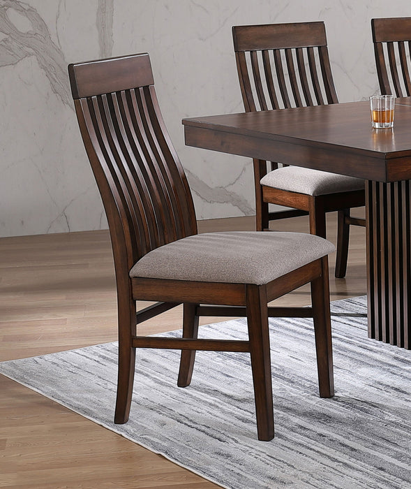 Coaster Briarwood Slat Back Dining Side Chair Mango Oak and Brown (Set of 2) Default Title