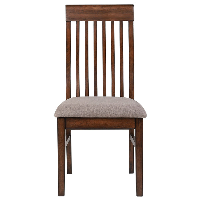 Coaster Briarwood Slat Back Dining Side Chair Mango Oak and Brown (Set of 2) Default Title