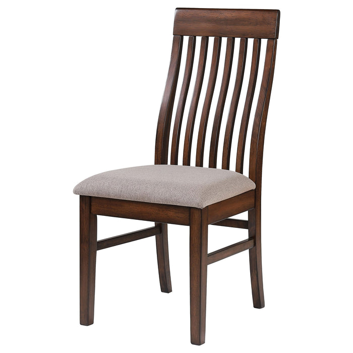 Coaster Briarwood Slat Back Dining Side Chair Mango Oak and Brown (Set of 2) Default Title