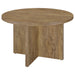 Coaster Jamestown Round Engineered Wood Dining Table with Decorative Laminate Mango Brown Default Title