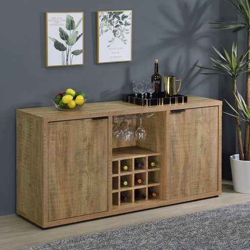 Coaster Jamestown 2-door Dining Sideboard Buffet with Wine Storage Mango Brown Default Title