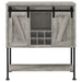 Coaster Claremont Sliding Door Bar Cabinet with Lower Shelf Grey Driftwood Default Title