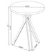 Coaster Edgerton Round Wood Top Bar Table Dark Oak and Chrome White