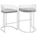 Coaster Thermosolis Acrylic Back Bar Stools Grey and Chrome (Set of 2) Default Title