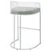 Coaster Thermosolis Acrylic Back Bar Stools Grey and Chrome (Set of 2) Default Title