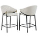 Coaster Chadwick Sloped Arm Bar Stools Beige and Glossy Black (Set of 2) Counter Height