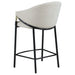 Coaster Chadwick Sloped Arm Bar Stools Beige and Glossy Black (Set of 2) Counter Height