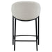 Coaster Chadwick Sloped Arm Bar Stools Beige and Glossy Black (Set of 2) Counter Height