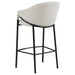 Coaster Chadwick Sloped Arm Bar Stools Beige and Glossy Black (Set of 2) Counter Height