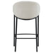 Coaster Chadwick Sloped Arm Bar Stools Beige and Glossy Black (Set of 2) Counter Height