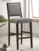 Coaster Bedford Upholstered Open Back Bar Stools with Footrest (Set of 2) Grey and Espresso Counter Height