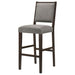 Coaster Bedford Upholstered Open Back Bar Stools with Footrest (Set of 2) Grey and Espresso Counter Height