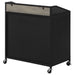 Coaster Arlette Wine Cabinet with Wire Mesh Doors Grey Wash and Sandy Black Default Title