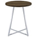 Coaster Burkhart Sled Base Round Bar Table Brown Oak and Chrome Default Title