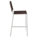 Coaster Adelaide Upholstered Counter Height Stool with Open Back Brown and Chrome Default Title