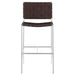 Coaster Adelaide Upholstered Bar Stool with Open Back Brown and Chrome Default Title