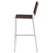 Coaster Adelaide Upholstered Bar Stool with Open Back Brown and Chrome Default Title