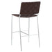 Coaster Adelaide Upholstered Bar Stool with Open Back Brown and Chrome Default Title