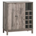 Coaster Cheyenne 2-door Wine Cabinet with Stemware Rack Weathered Acacia Default Title