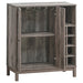 Coaster Cheyenne 2-door Wine Cabinet with Stemware Rack Weathered Acacia Default Title