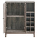 Coaster Cheyenne 2-door Wine Cabinet with Stemware Rack Weathered Acacia Default Title