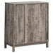 Coaster Cheyenne 2-door Wine Cabinet with Stemware Rack Weathered Acacia Default Title