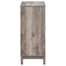 Coaster Cheyenne 2-door Wine Cabinet with Stemware Rack Weathered Acacia Default Title