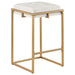 Coaster Nadia Square Padded Seat Bar Stool (Set of 2) Beige and Gold Counter Height