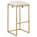 Coaster Nadia Square Padded Seat Bar Stool (Set of 2) Beige and Gold Counter Height