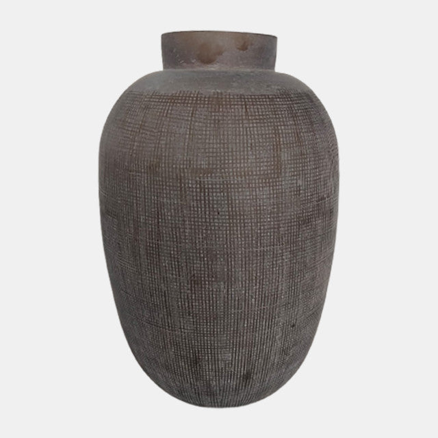 Glass, Plum Vase Smokey Brown