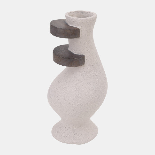 Ecomix, Abstract Vase, Ivory