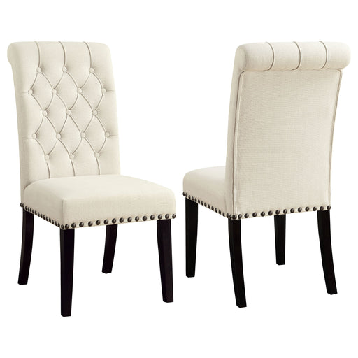 Coaster Alana Tufted Back Upholstered Side Chairs Beige (Set of 2) Default Title