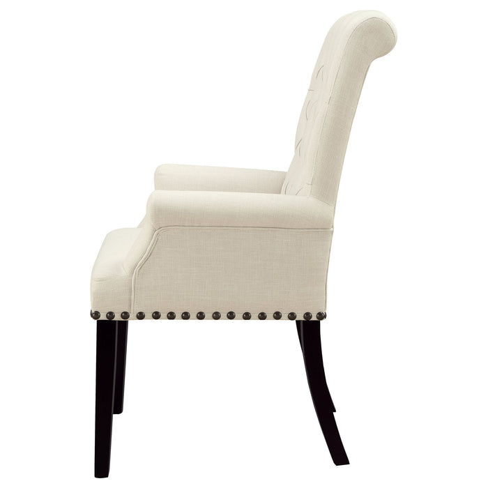 Coaster Alana Tufted Back Upholstered Arm Chair Beige Default Title