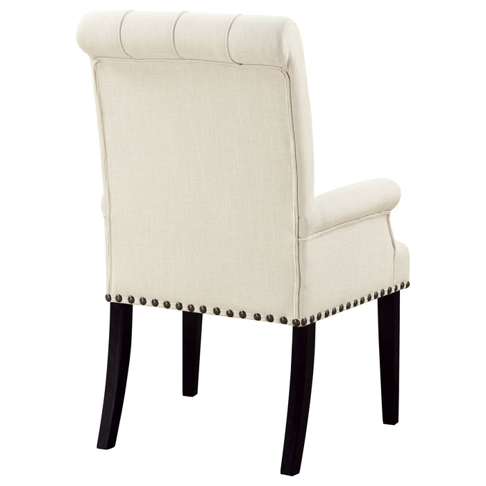 Coaster Alana Tufted Back Upholstered Arm Chair Beige Default Title