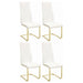 Coaster Montclair Side Chairs White and Rustic Brass (Set of 4) Default Title