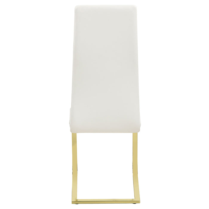 Coaster Montclair Side Chairs White and Rustic Brass (Set of 4) Default Title