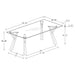 Coaster Alaia Rectangular Glass Top Dining Table Clear and Chrome Default Title