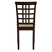 Coaster Kelso Lattice Back Dining Chairs Cappuccino (Set of 2) Default Title