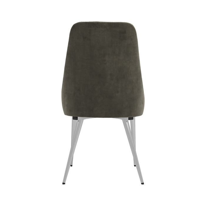 Coaster Cabianca Curved Back Side Chairs Grey (Set of 2) Default Title