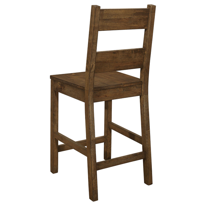 Coaster Coleman Counter Height Dining Set Rustic Golden Brown Set of 7