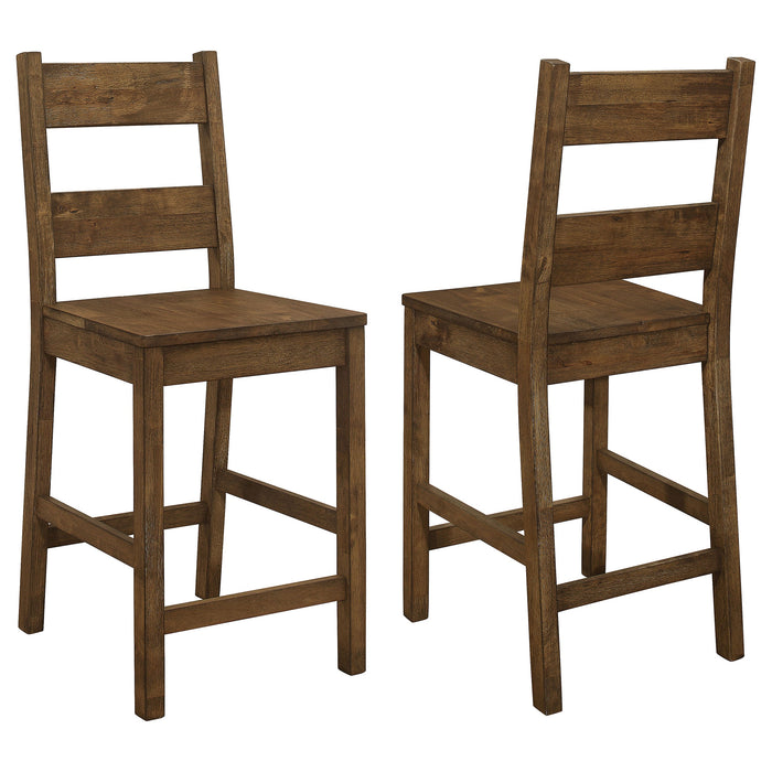 Coaster Coleman Counter Height Stools Rustic Golden Brown (Set of 2) Default Title