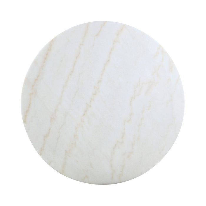 Coaster Kella Round Marble Top Dining Table White and Gold Default Title