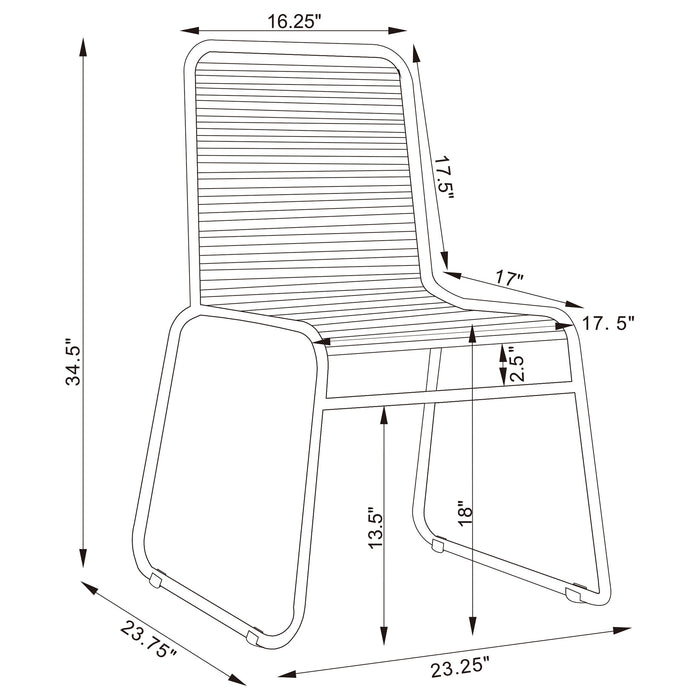 Coaster Jerome Upholstered Stackable Side Chairs (Set of 2) Default Title