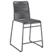 Coaster Jerome Upholstered Bar Stools with Footrest (Set of 2) Charcoal and Gunmetal Counter Height