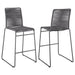 Coaster Jerome Upholstered Bar Stools with Footrest (Set of 2) Charcoal and Gunmetal Standard