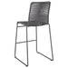 Coaster Jerome Upholstered Bar Stools with Footrest (Set of 2) Charcoal and Gunmetal Counter Height