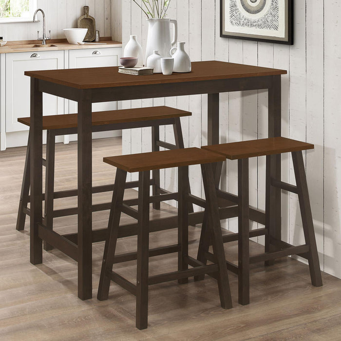 Coaster Connie Counter Height Set Chestnut and Dark Brown Default Title