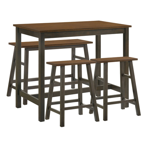 Coaster Connie Counter Height Set Chestnut and Dark Brown Default Title