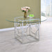 Coaster Starlight Round Glass Top Dining Table Clear and Chrome Default Title